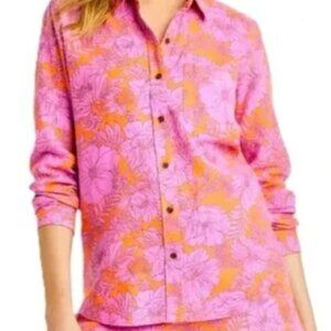 Universal Thread Pink Flower Button Down Shirt XXL Never Worn